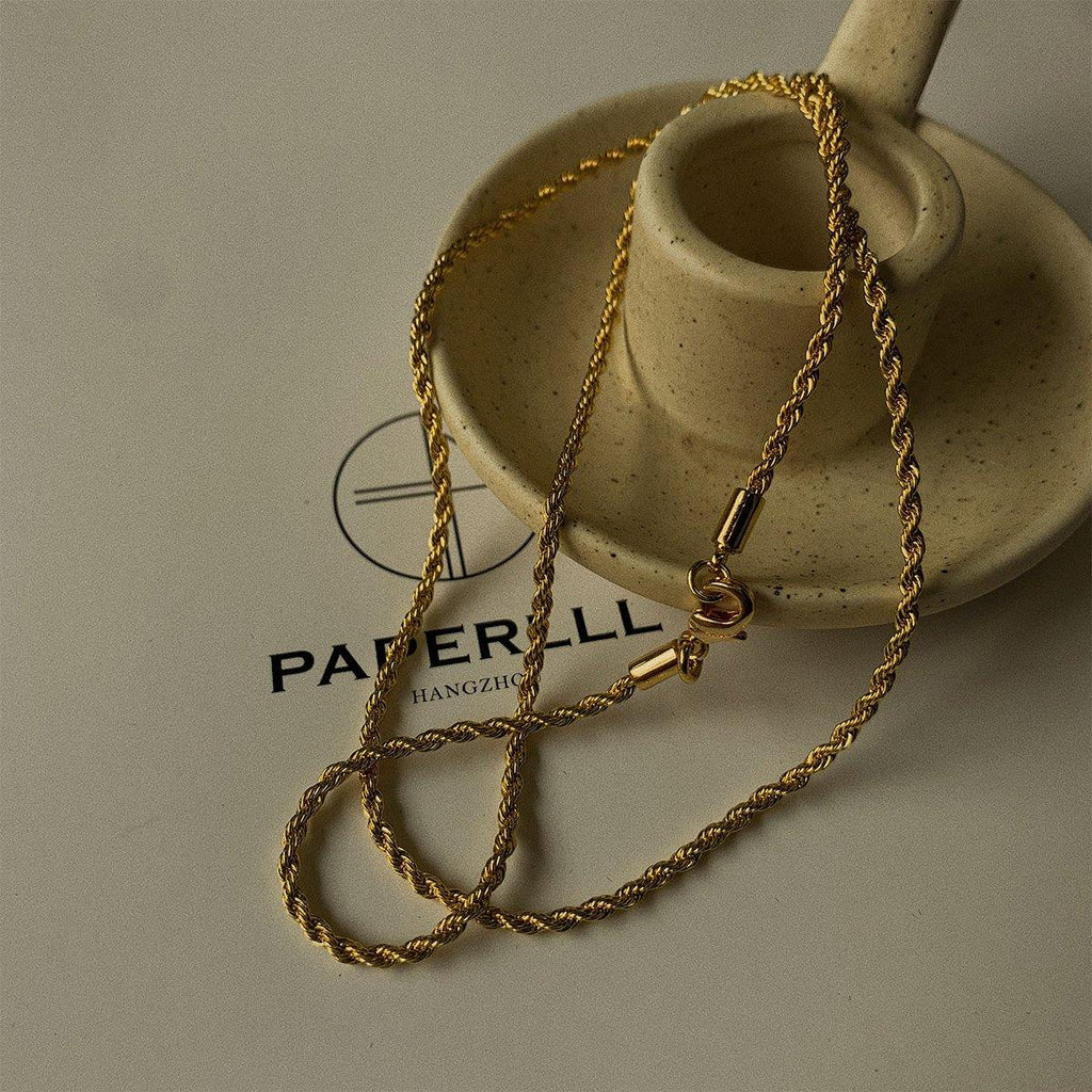 Braided Necklace - Gold - Slowliving Lifestyle