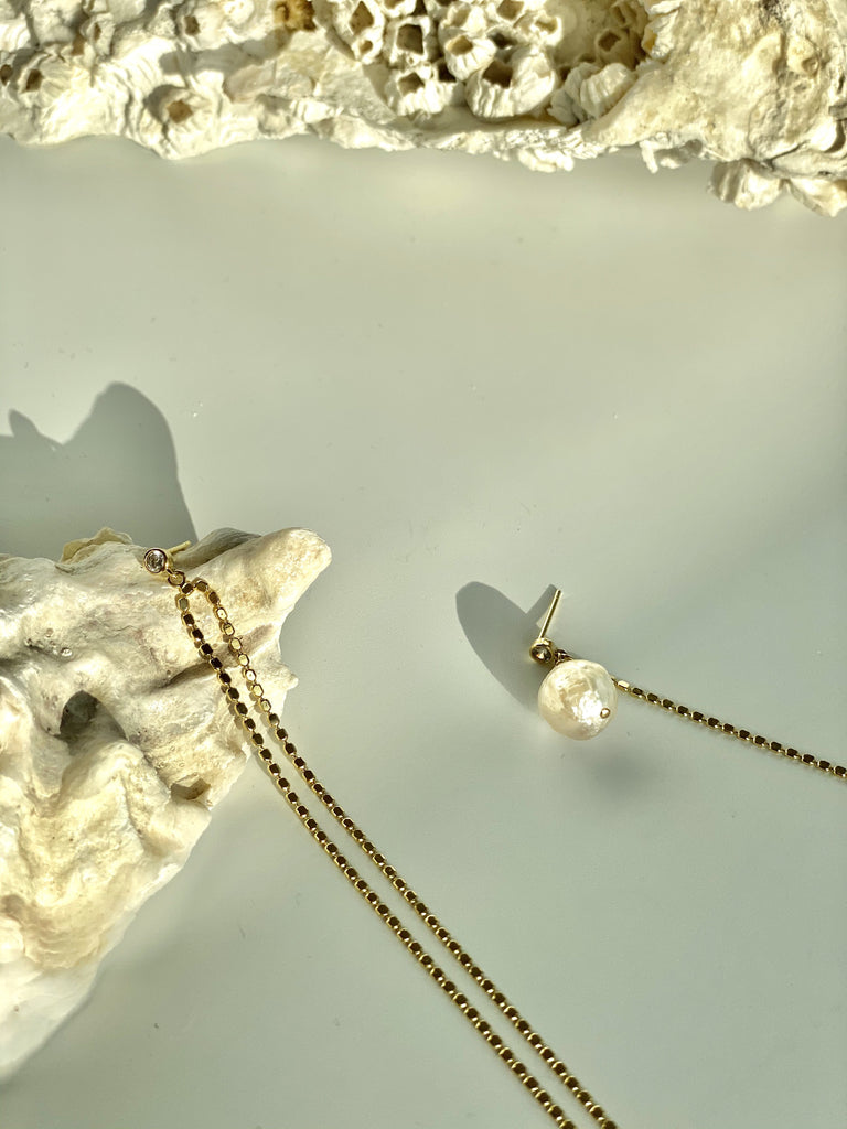 Asymmetrical Long Tassel Pearl Earrings - Slowliving Lifestyle