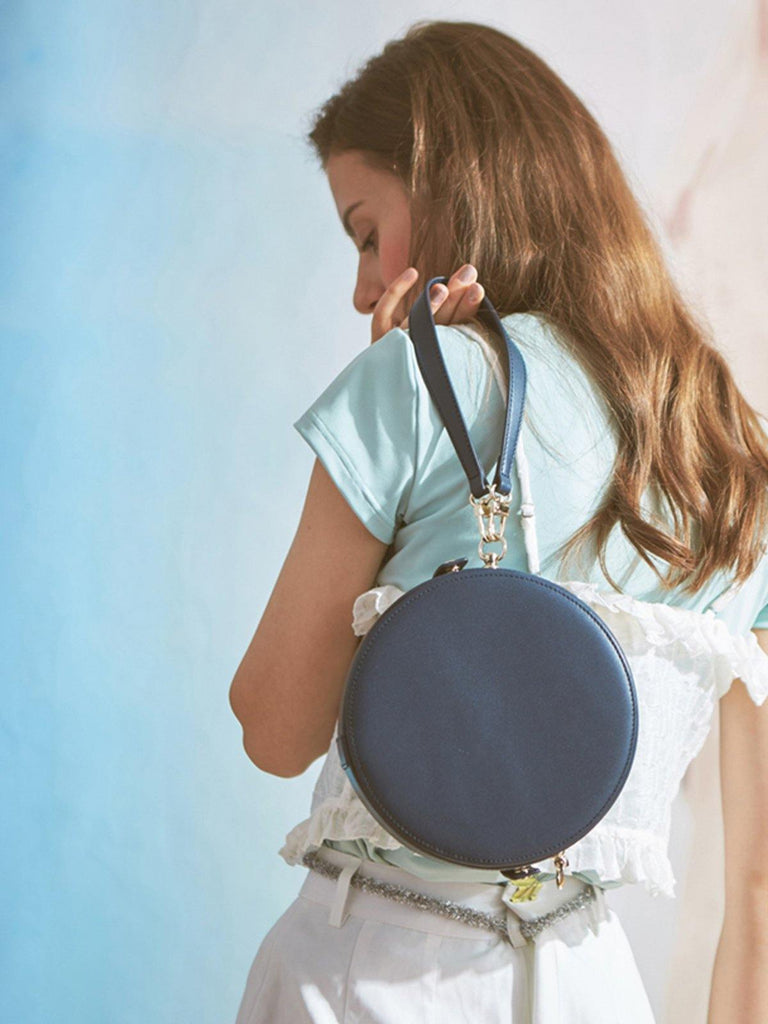 A.Cloud Navy Blue Balance Collection Round Bag - Slowliving Lifestyle