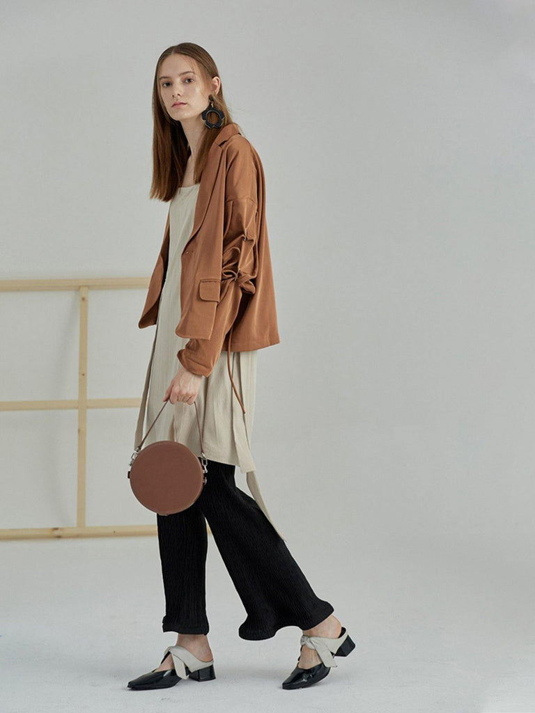 A.Cloud Brown Balance Collection Round Bag - Slowliving Lifestyle