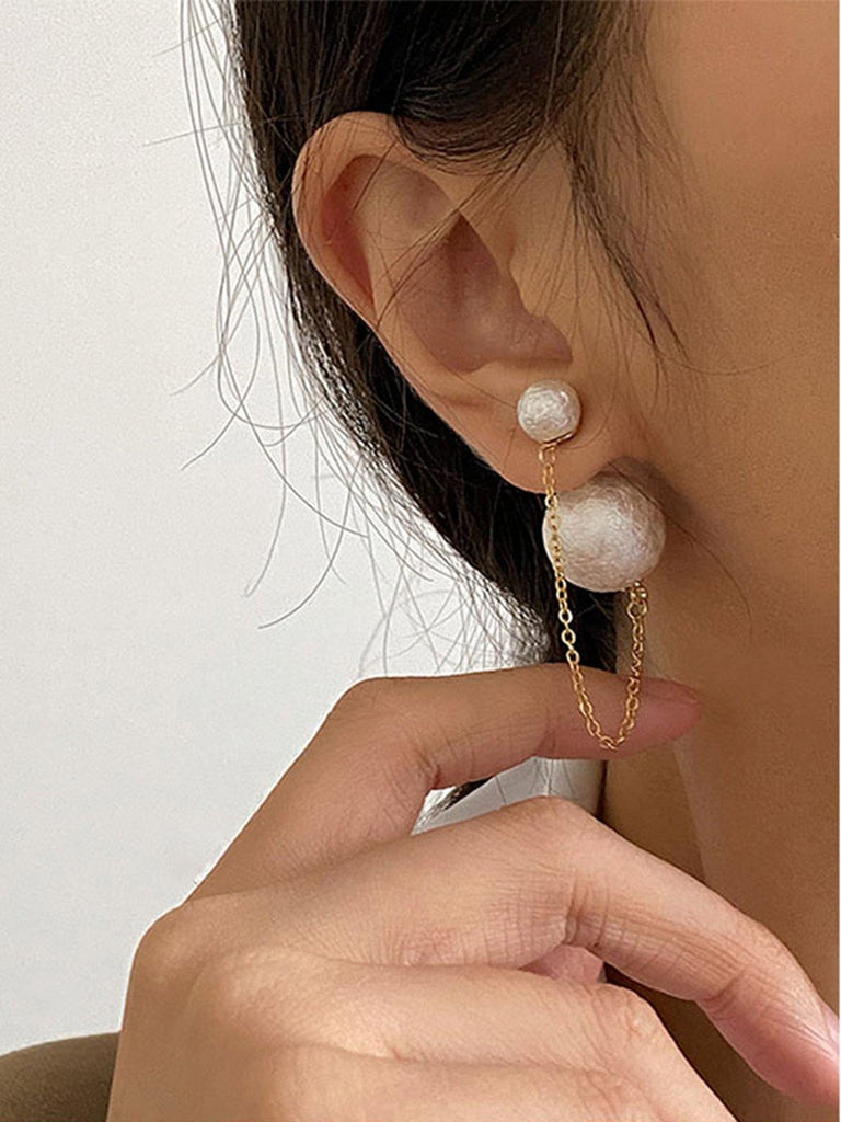 Pearl Chain Studs - Slowliving Lifestyle
