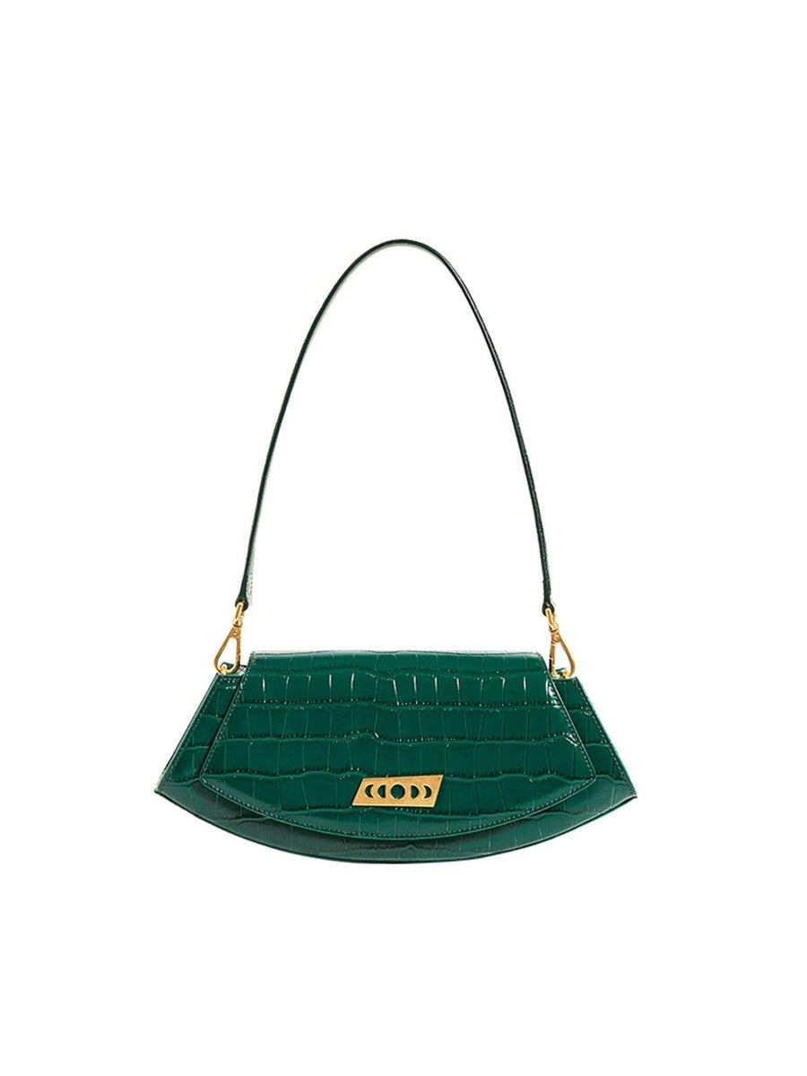 JW PEI, Bags, Jw Pei Eva Dark Green Croc Shoulder Bag