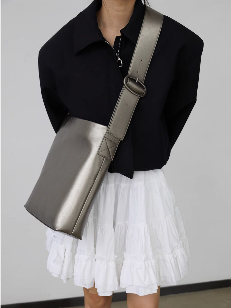 wide strap shoulder bag women's