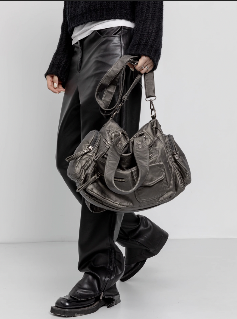 Amazon.com: Leather Shoulder Bag for Women, Top Handle Hobo