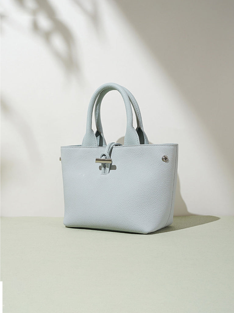 Simple Structred Handbag Classic Leather Tote - Structured Everyday Handbag – Slowliving Lifestyle