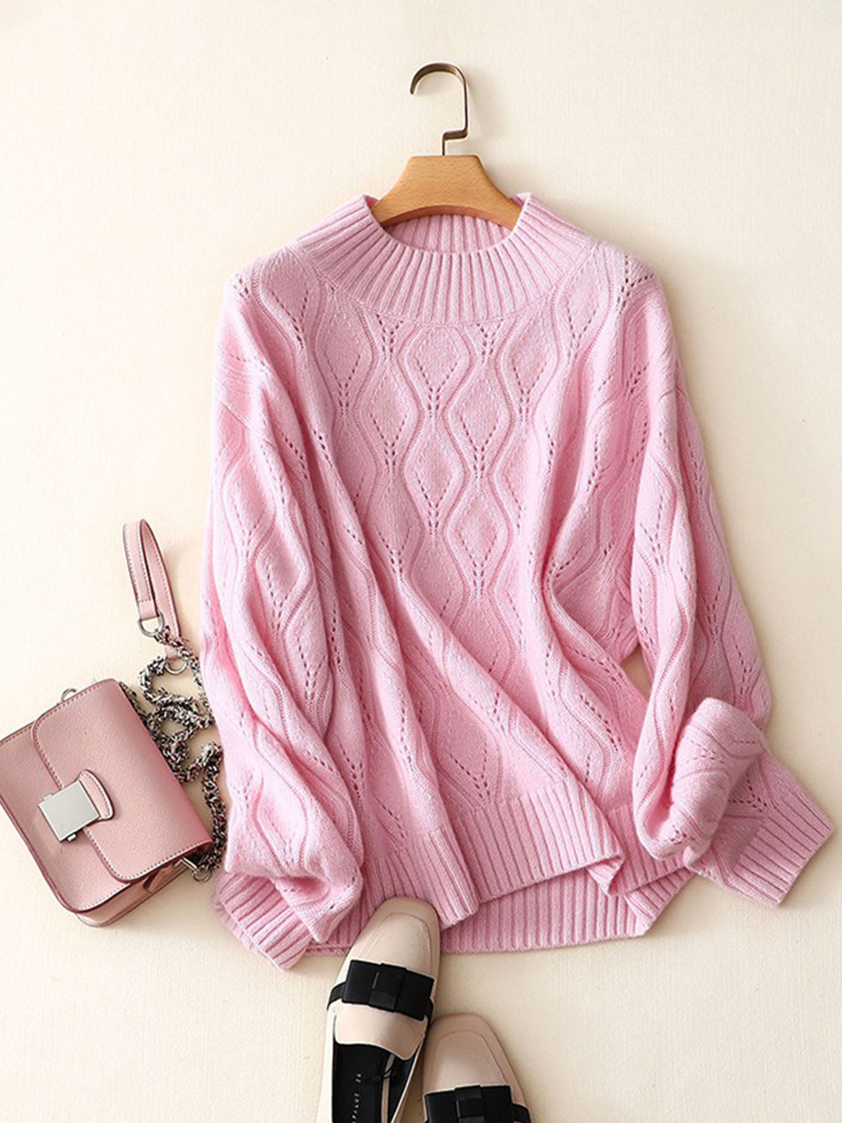 Only Rica Soft Knit Jumper in Prism Pink