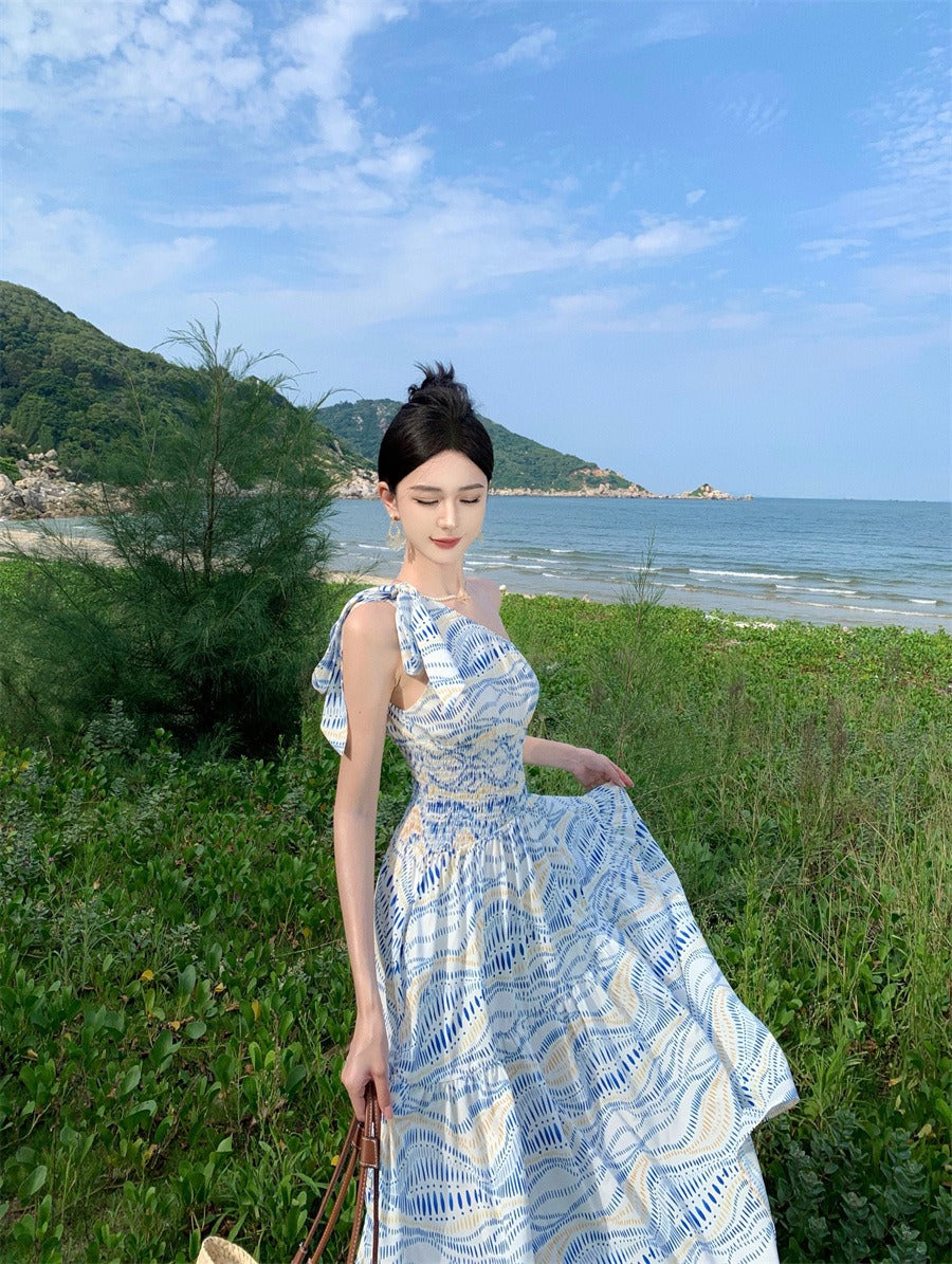 Coastal Chic Off-Shoulder Long Dress Medium Coastal Chic Off-Shoulder Long Dress Medium