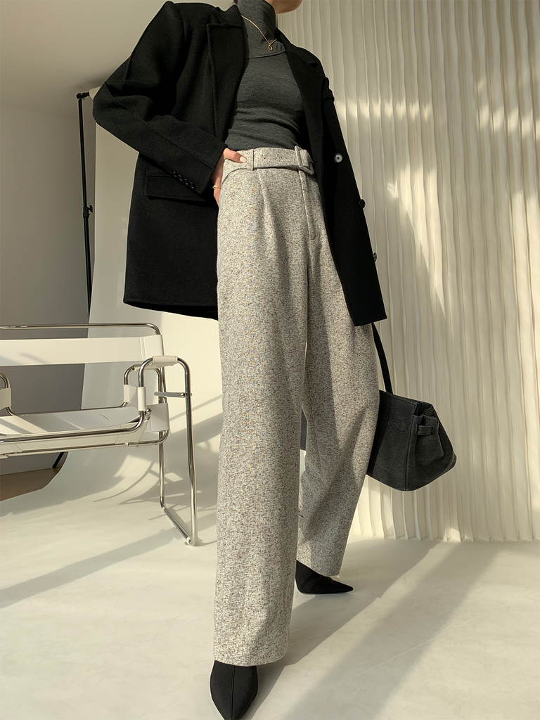 Lace-up Casual Pants - Light Grey - Slowliving Lifestyle
