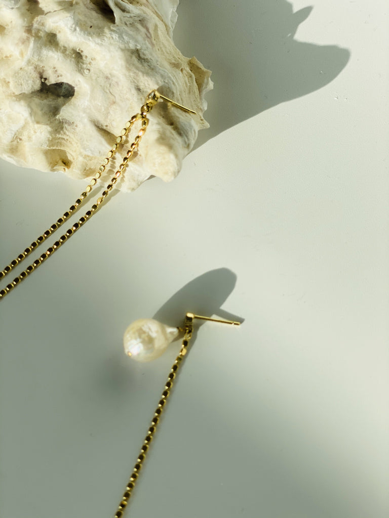 Asymmetrical Long Tassel Pearl Earrings - Slowliving Lifestyle