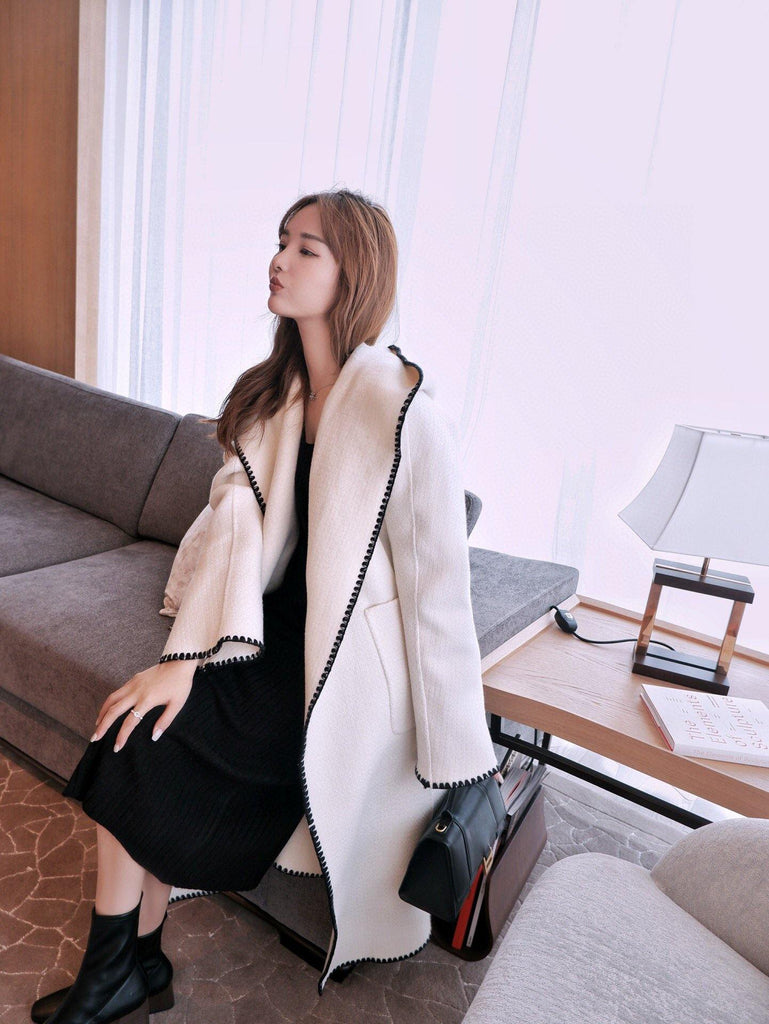 One-sized White Wool Coat - Slowliving Lifestyle