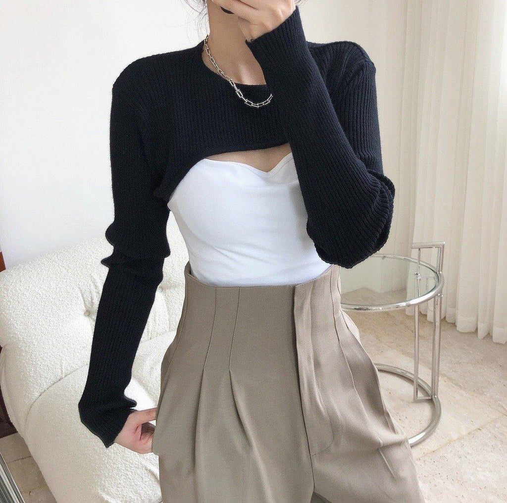 Cut Out Cropped Knit - Slowliving Lifestyle