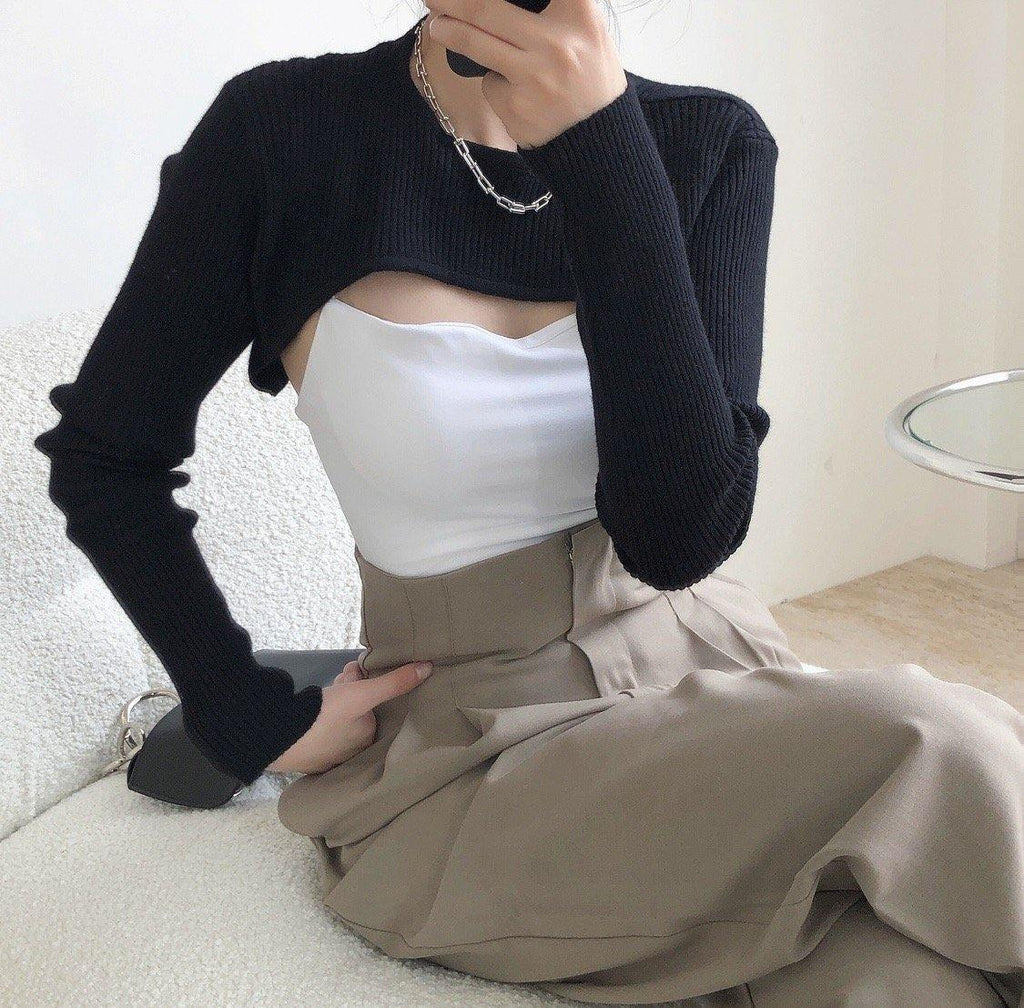 Cut Out Cropped Knit - Slowliving Lifestyle