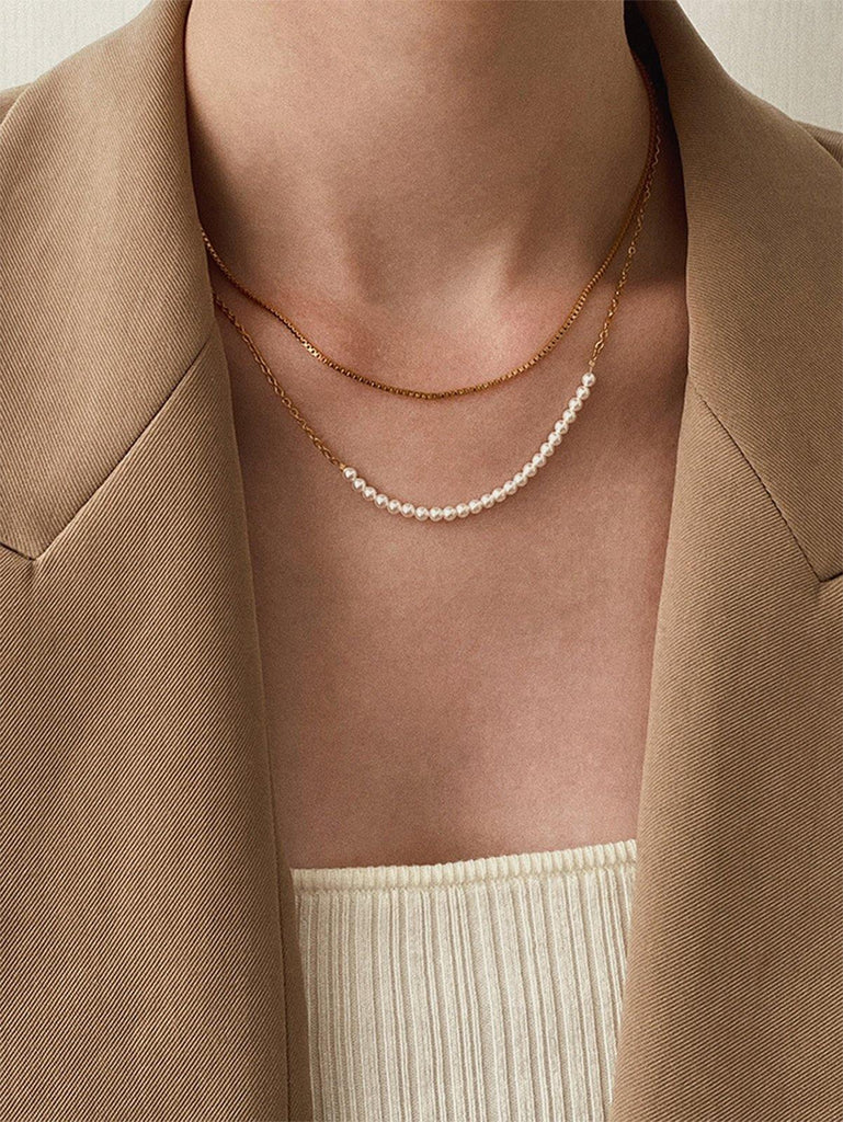 Pearl Necklace Gold - Slowliving Lifestyle