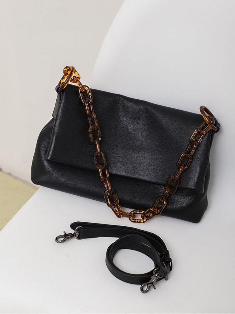 Acrylic Chain Black Envelope Bag - Slowliving Lifestyle