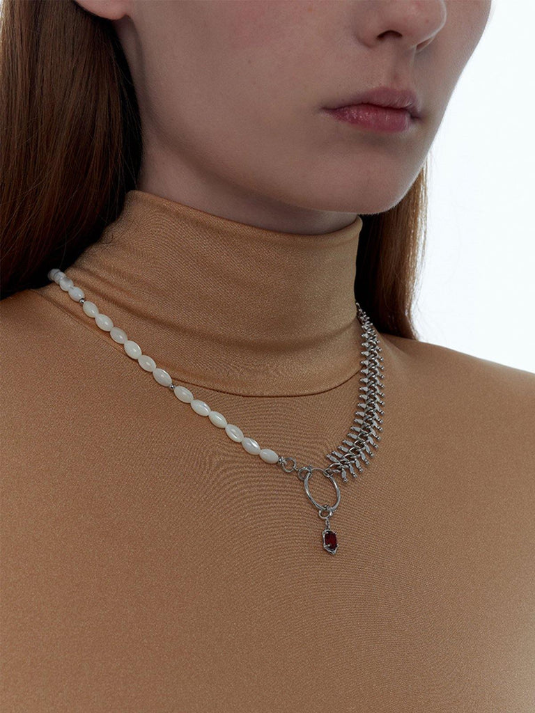 KVK Centipede Sequence Pearl Necklace - Slowliving Lifestyle