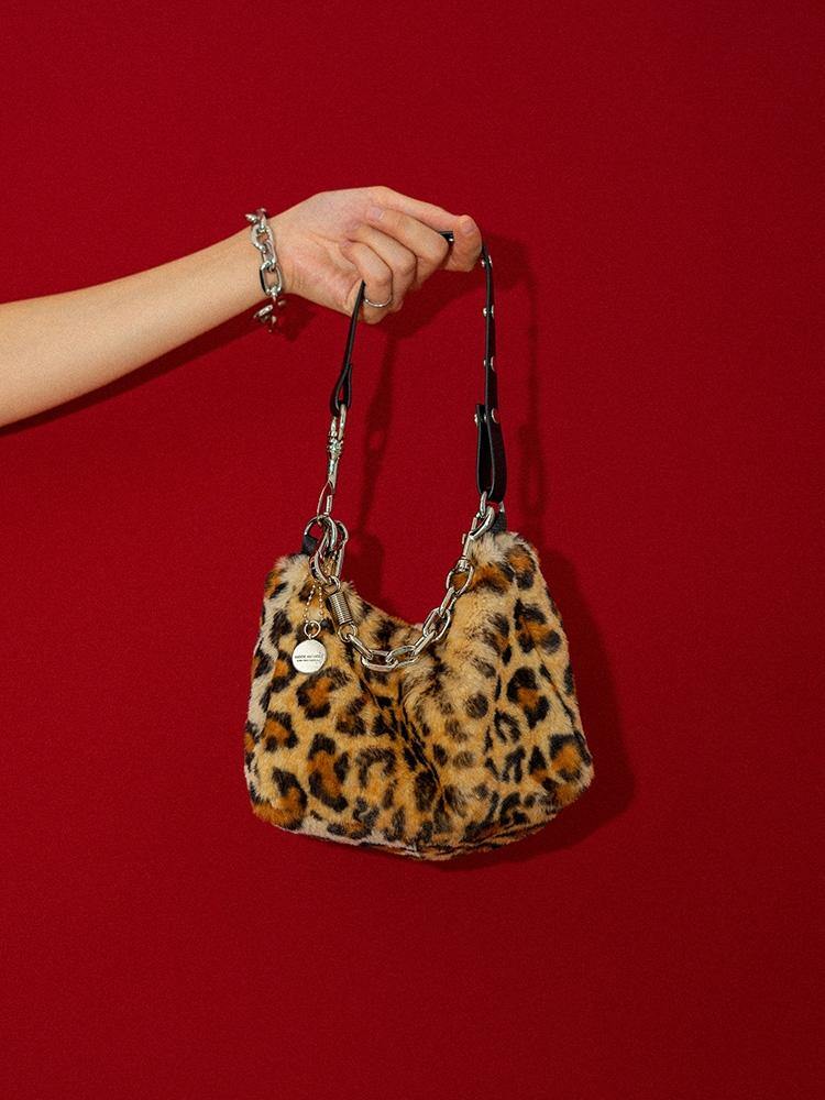 Shoulder Bag Fur Bag Leopard Animal Print Faux Fur Bag Leopard Buy