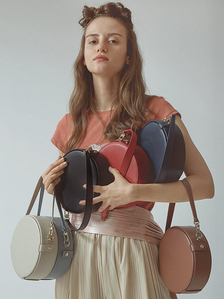 A.Cloud Brown Balance Collection Round Bag - Slowliving Lifestyle