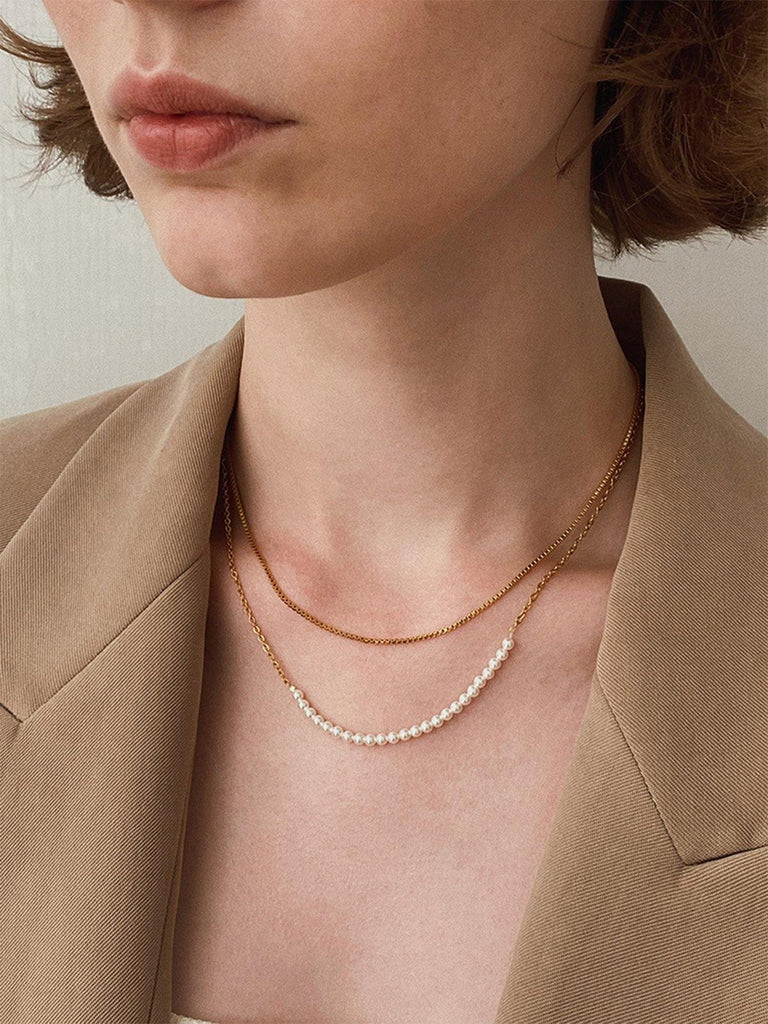 Pearl Necklace Gold - Slowliving Lifestyle