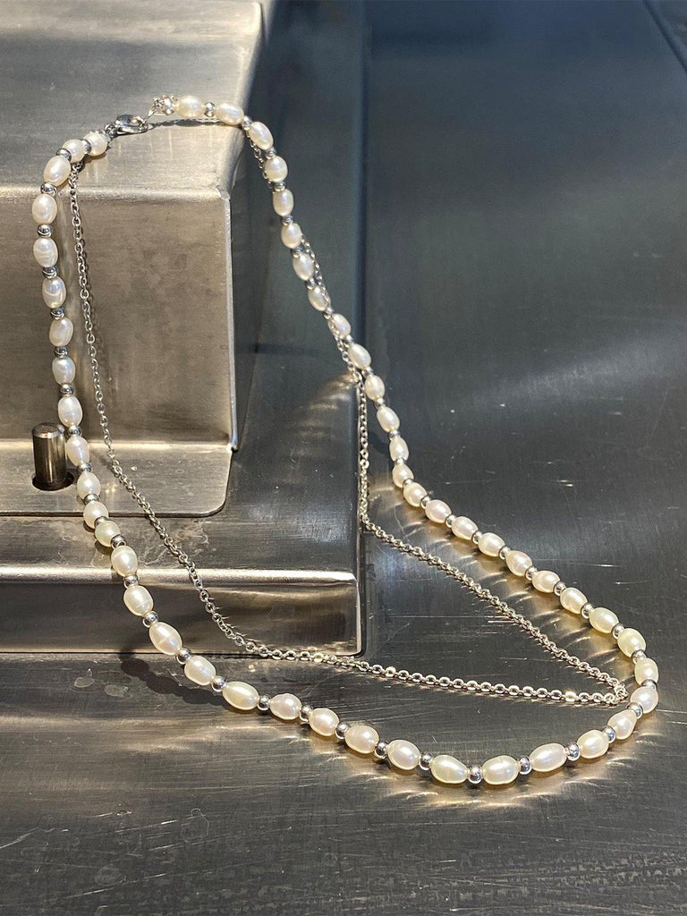 Double Layer Pearl Necklace - Slowliving Lifestyle