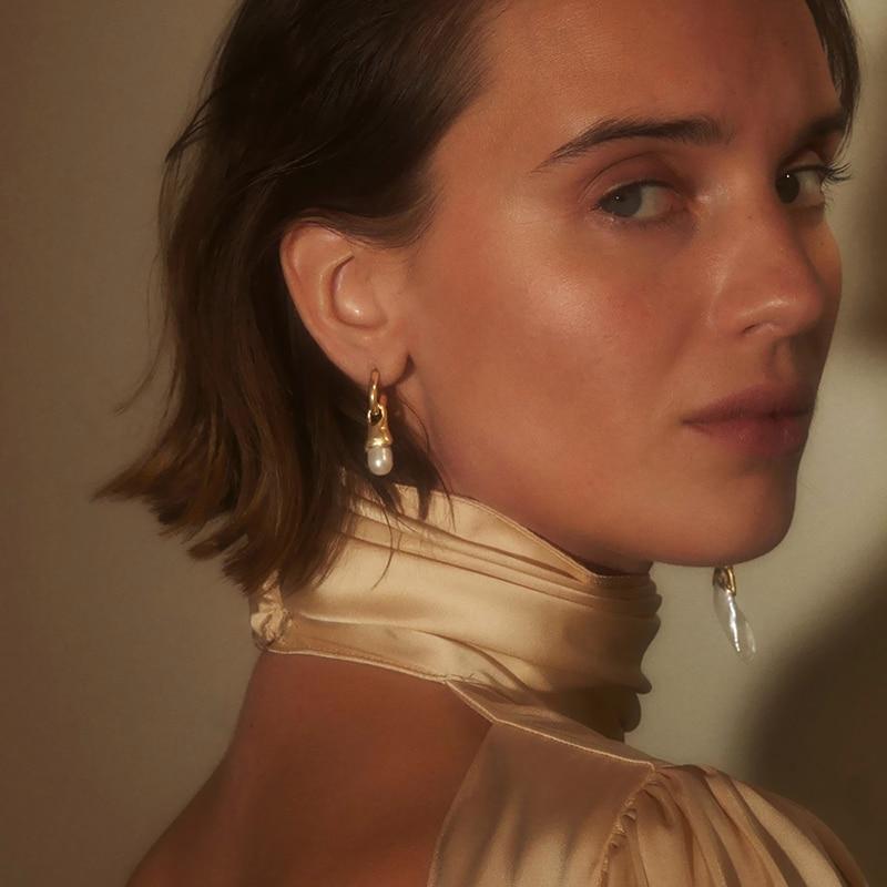 Mismatched Pearl Gold Drop Earrings - Slow Living Lifestyle