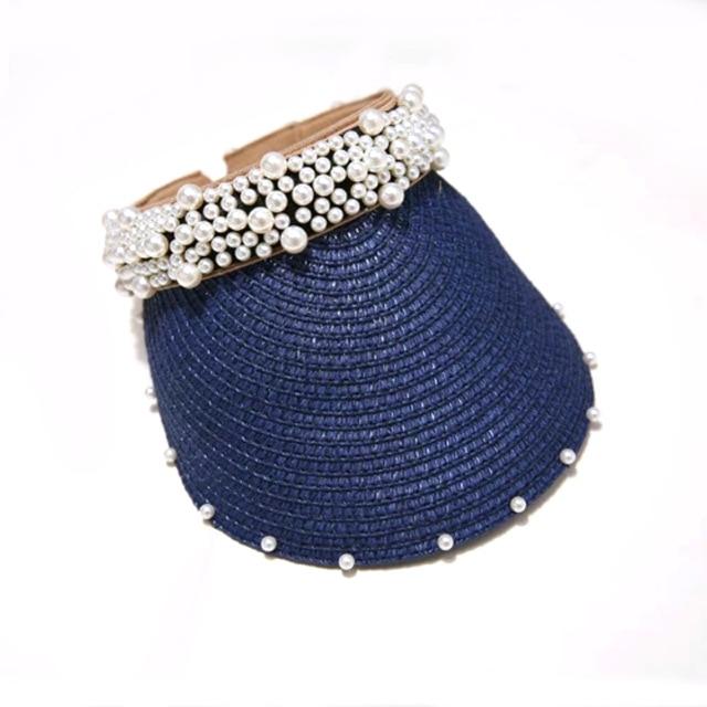 Handmade Woven Pearl Straw Sun Hat - Slowliving Lifestyle