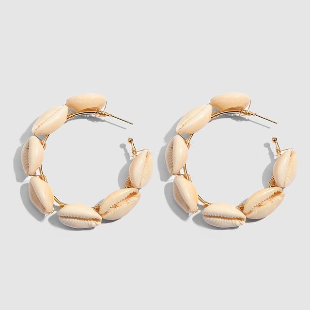 Summer Shell Hoop Earrings - Slowliving Lifestyle