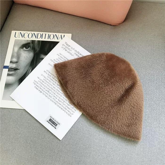 Velvet Thicken Warm Bucket Hats - Slowliving Lifestyle