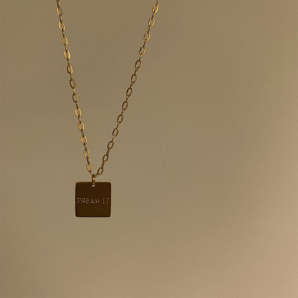 Square Tag Necklace - Slowliving Lifestyle