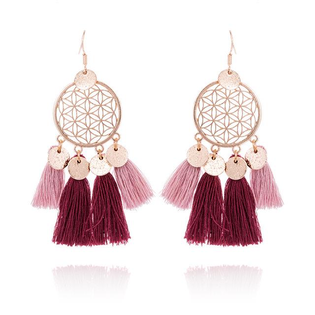 Ethnic Tassel Drop Earrings - Slow Living Lifestyle